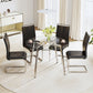 Modern Minimalist Style Round Transparent Tempered Glass Table,