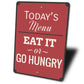 Kitchen Menu Sign