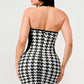 Checkmate Illusion Bandage Dress
