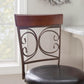 Company Back Scroll  Big and Tall Barstool, Bar Height, Dark