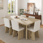 Modern 7-Piece Dining Table Set with 6 Upholstered Dining Chairs,