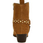 Rodeo Studded Real Suede Leather Ankle Boots