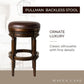 Pullman 31 Inch Tall Bar Height Upholstered Backless Barstool in Dark