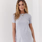 Light gray tunic with white application 3321