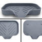2 pcs Grey Silicone Soap Tray   Self Draining Soap Dish   Soap Holder