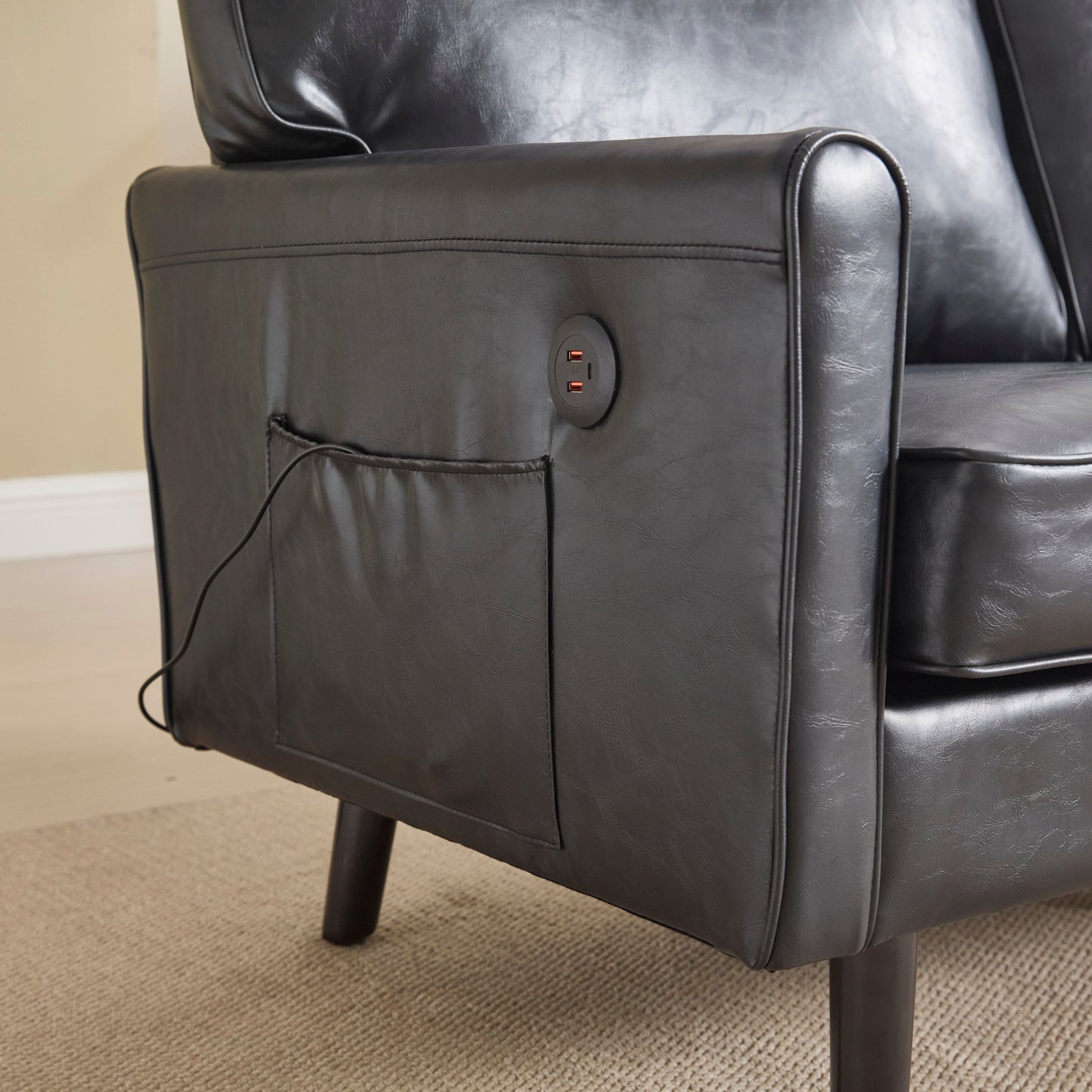 Loveseat Sofa, Mid Century Modern Love Seat, 2 Seater Sofa Couches for