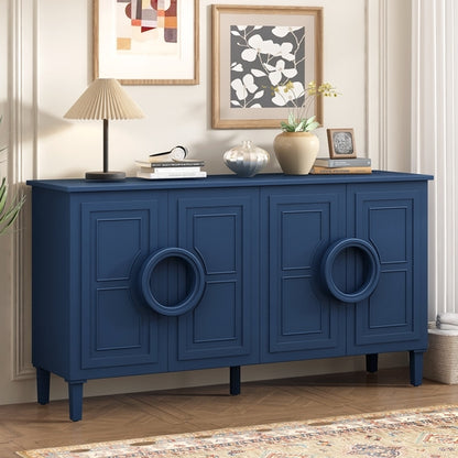 Four-door sideboard with French-Inspired,Suitable for Living Rooms,