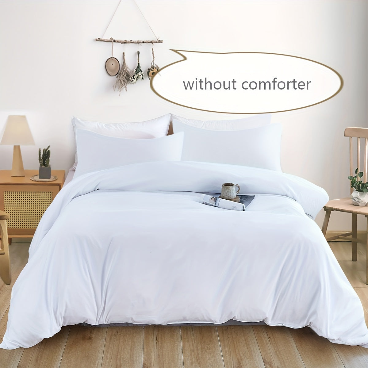 3Piece Solid Color Soft Duvet Cover Set