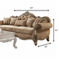 35inches X 93inches X 42inches Fabric Vintage Oak Upholstery Poly
