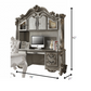 21inches X 76inches X 92inches Antique Platinum Wood Poly Resin Glass