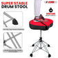 5Core Drum Throne Sponge Padded Guitar Stool Drummer Seat for Adults &