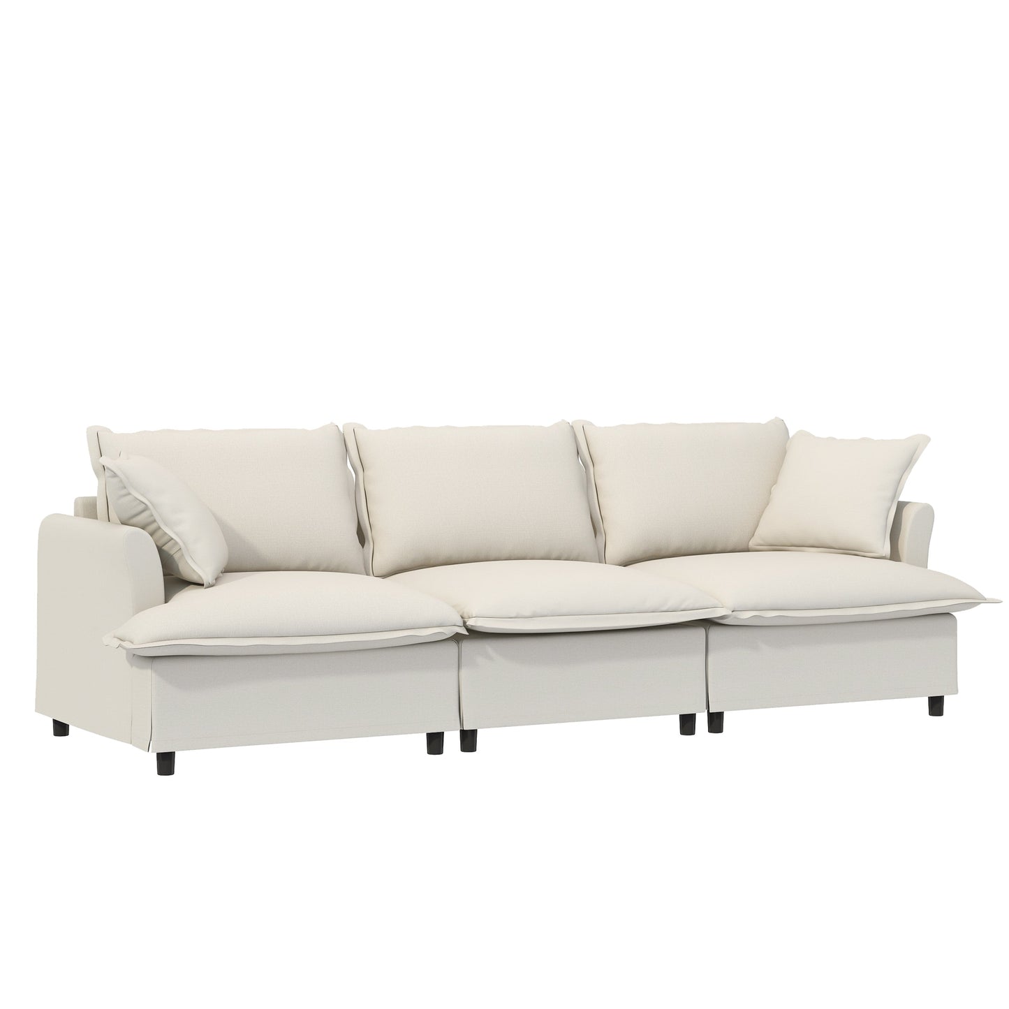 3 Piece Living Room Sofa Set,Modular Chenille Sectional