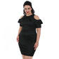 Curvy Plus Size Short Fashion Dress 3532017C