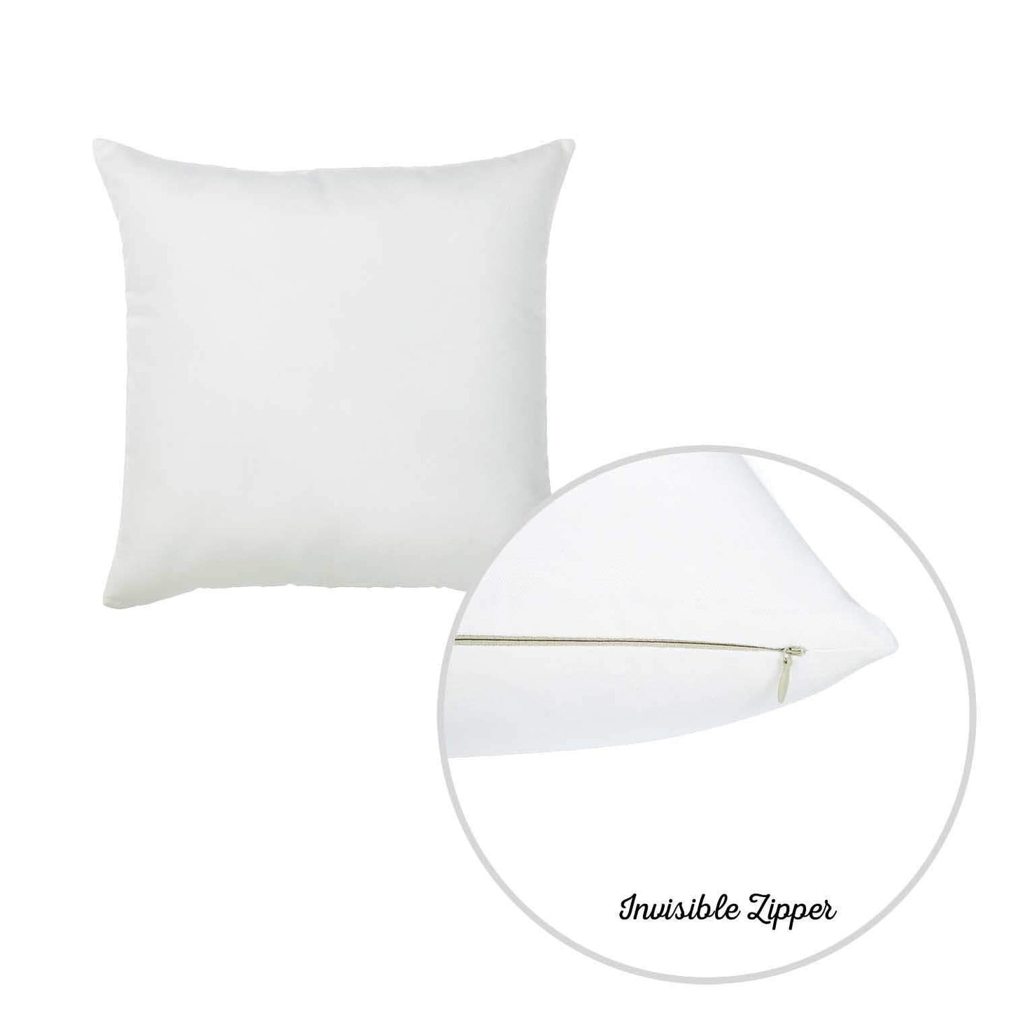 Set of 2 White Brushed Twill Decorative Throw Pillow Covers