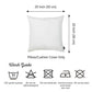 Set of 2 White Brushed Twill Decorative Throw Pillow Covers