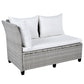 5-Piece Outdoor Patio Rattan Sofa Set, Sectional PE Wicker L-Shaped