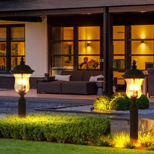 Vintage Outdoor Light Pole Lights, Waterproof Garden Patio Lights, Wal