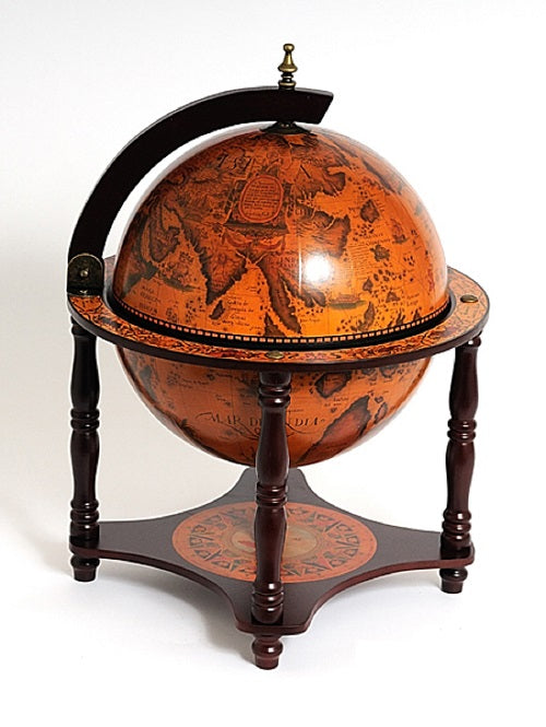 17inches x 17inches x 22inches Red Globe Bar  4 Legged Stand