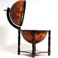 17inches x 17inches x 22inches Red Globe Bar  4 Legged Stand