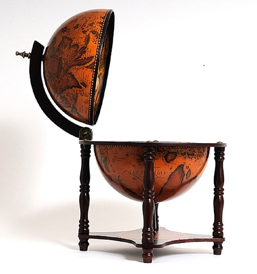 17inches x 17inches x 22inches Red Globe Bar  4 Legged Stand