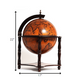 17inches x 17inches x 22inches Red Globe Bar  4 Legged Stand