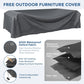 Patio Furniture Set, 7-Piece Outdoor Sectional with Waterproof Cover,