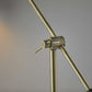32" Black And Gold Metal Desk Lamp With Cinched Cone Shade