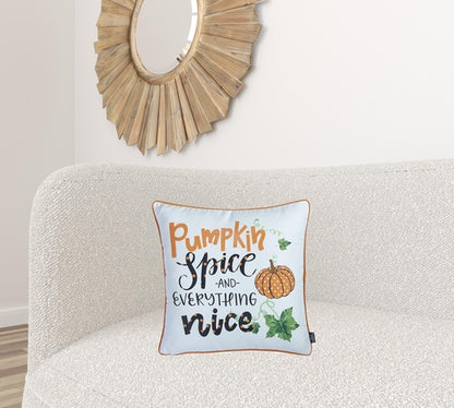 Set of 4 18inches Fall Pumpkin Spice Harvest Throw Pillow Cover in