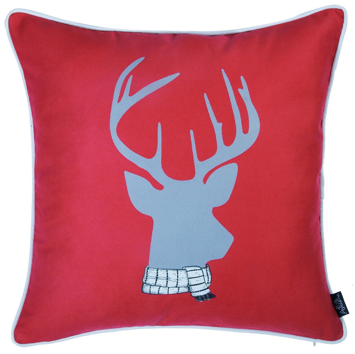 Set of 4 18inches Winter Deer Throw Pillow Cover in Multicolor