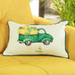 Set of 2 20inches  Pumpkin Truck Lumbar Pillow Cover in Multicolor
