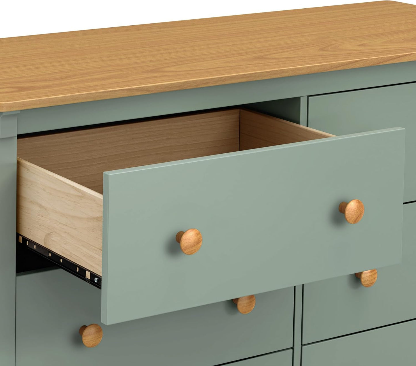 Shea 6-Drawer Dresser in Light Sage and Honey, GREENGUARD Gold