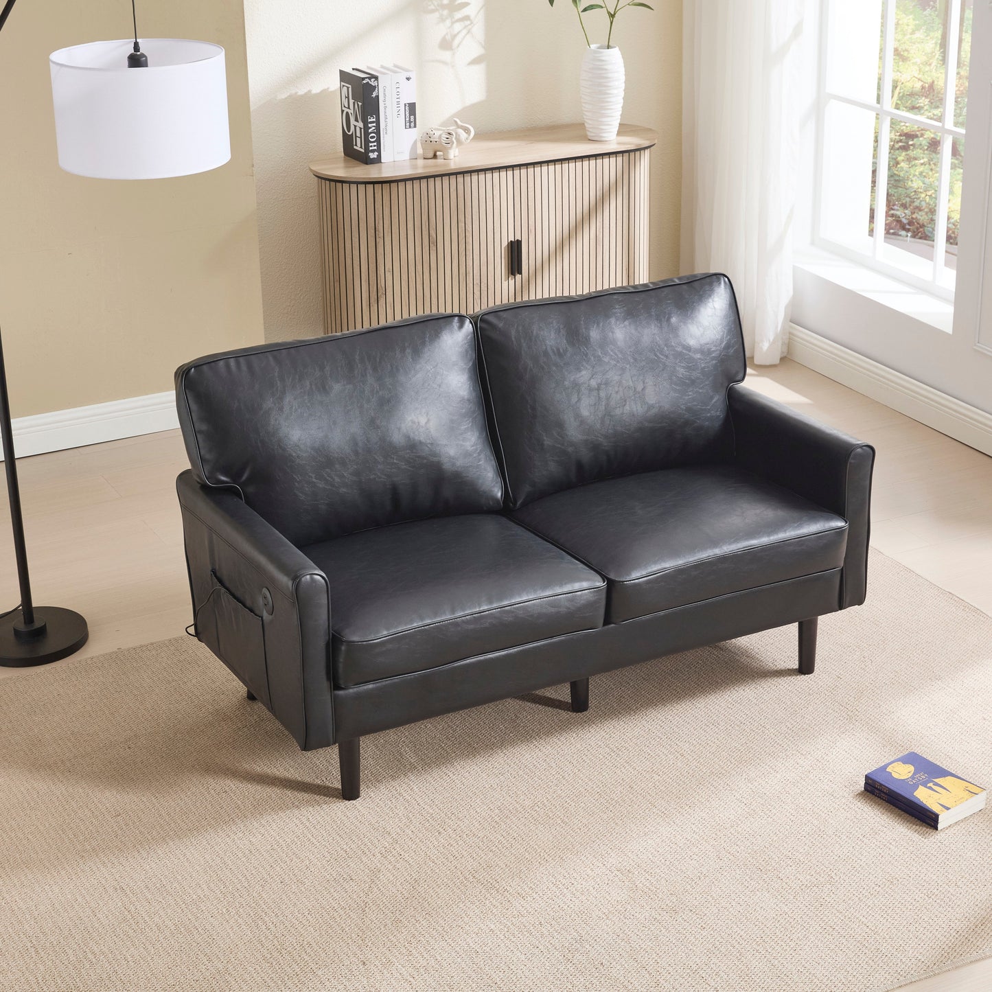 Loveseat Sofa, Mid Century Modern Love Seat, 2 Seater Sofa Couches for