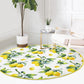 Lemon Patterned Circle Carpet, Country House Style Decorative Round