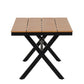 Contemporary Outdoor Set with PE Rattan Chairs and Plastic Wood