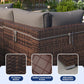 Patio Furniture Set, 7-Piece Outdoor Sectional with Waterproof Cover,