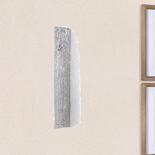 Set of 3 Square Rustic White Wash Wood Open Box Shelve