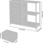 Rustic Brown Fabric Dresser, 4 Drawer Organizer Unit with 2 Shelves,