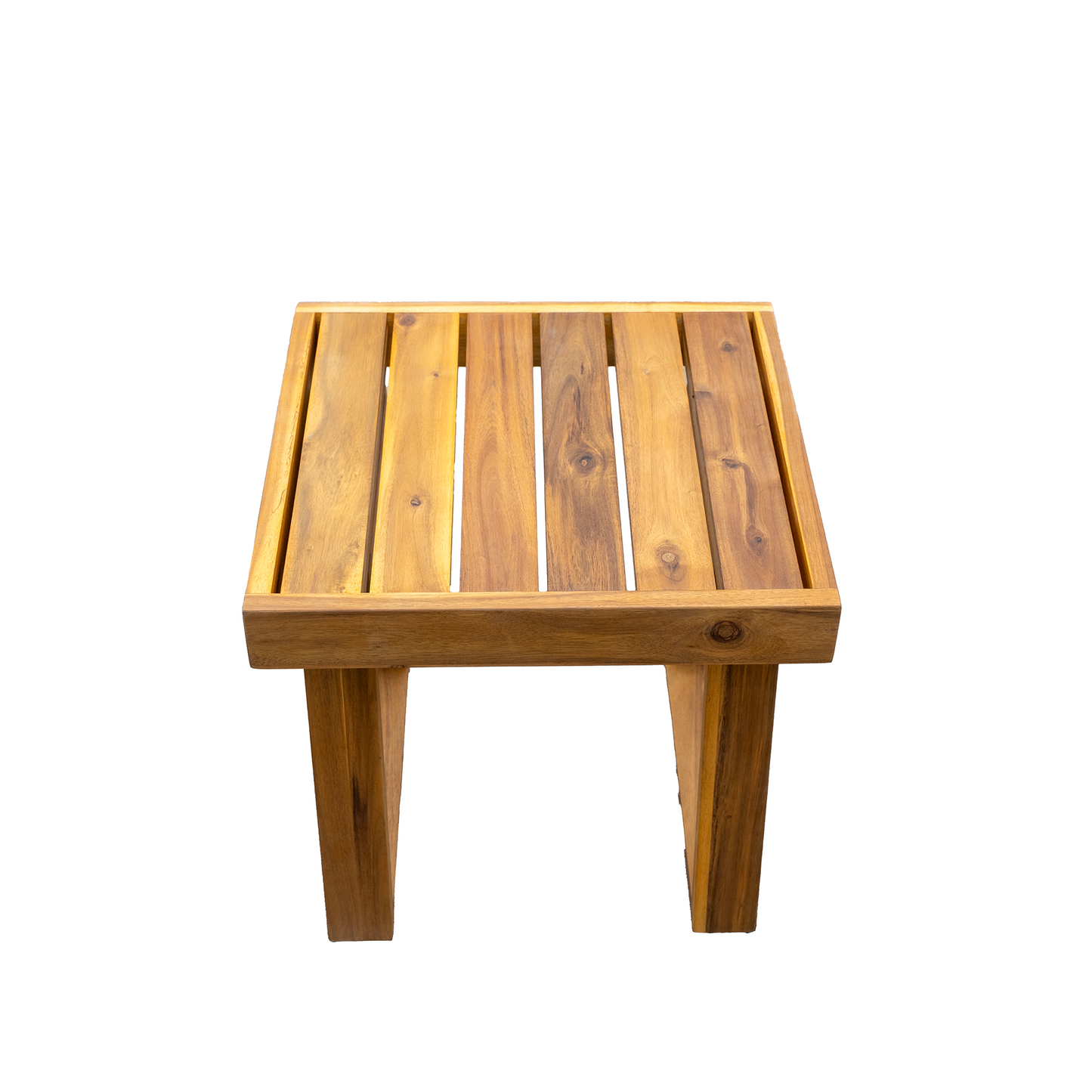 Acacia Wood Outdoor Lounge Set - Chair & Ottoman, Perfect for Patios,