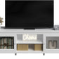 TV Stand - 55-Inch Storage Cabinet with 2 Cubbies and 2 Shelves -