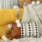 Set of 2 Diamond Patterned and Brown Faux Leather Lumbar Pillow Covers