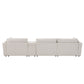 124'' Modular Sectional Sofa with Storage Console and Movable