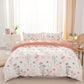 3Piece Floral Duvet Cover Set Soft Pastoral Style Bedding