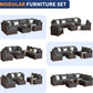 Patio Furniture Set, 7-Piece Outdoor Sectional with Waterproof Cover,