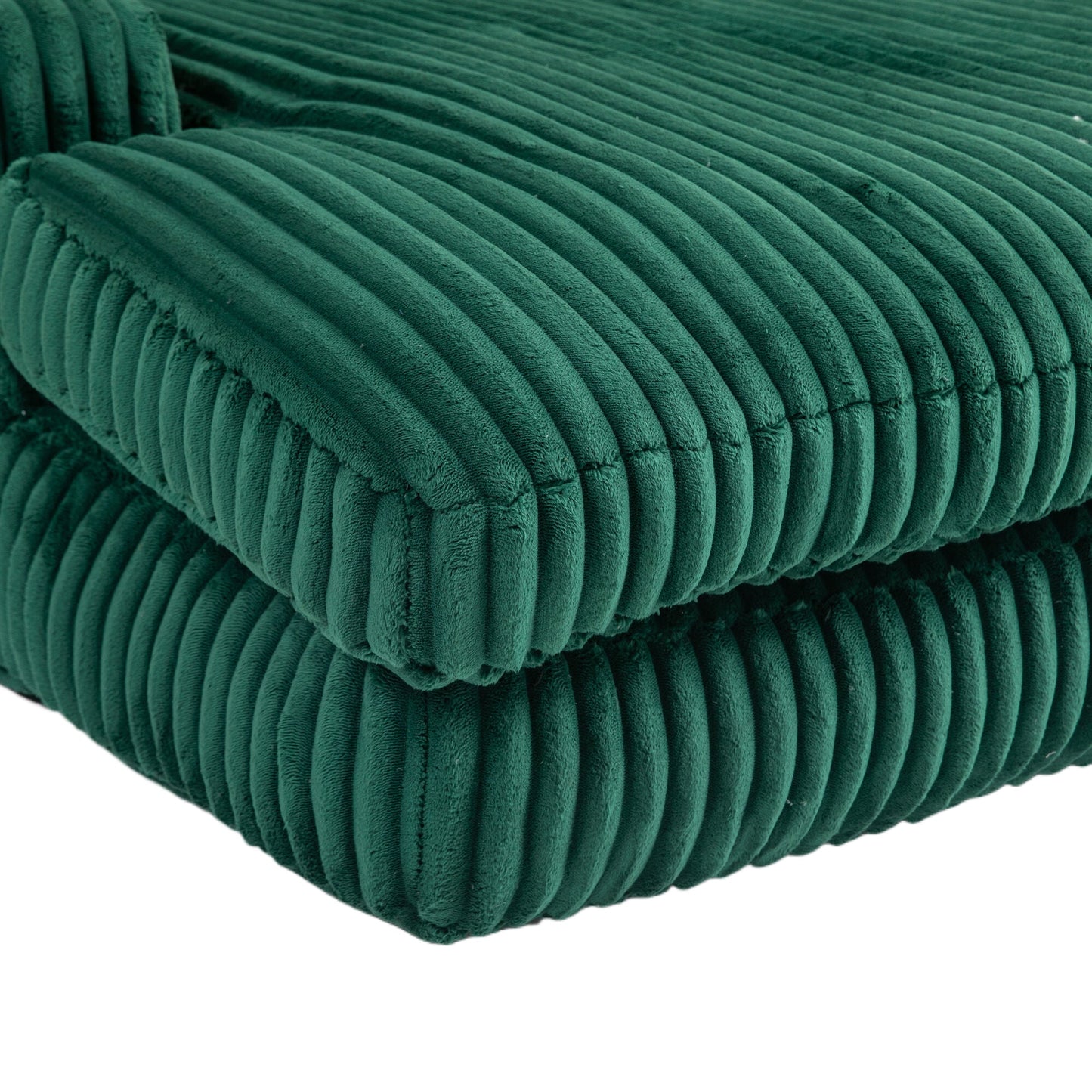 Corduroy lazy sofa With 3 back pillows,Comfy Sofa- Deep Seat Couch for