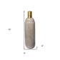 15" Brown Abstract Cylinder Crystal Glass Table Vase
