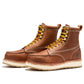 ROCKROOSTER Norwood Men's 6 inch Brown steel toe wedge work boots with