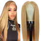 #27 Straight 13x1x4 T part Lace 4x4 Closure wigs Body Wave #33 Transpa