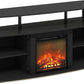 Jensen Open Shelving Storage Fireplace TV Entertainment Center for TV