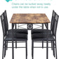 Kitchen Dining Room Table Sets for 4, Retro-Brown
