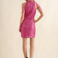 Sequins Bodycon Party dress with shoulder beads